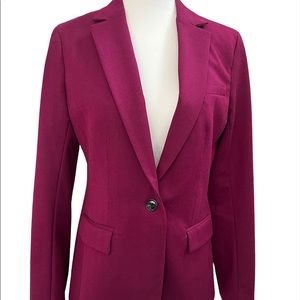 Banana Republic Long and Lean Blazer size 4. Colour dark magenta